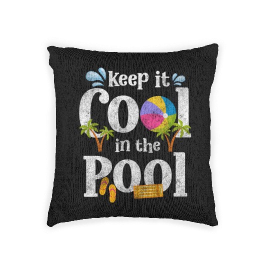 Pool Party Diving Vacation Swimming Trunks Woven Pillows