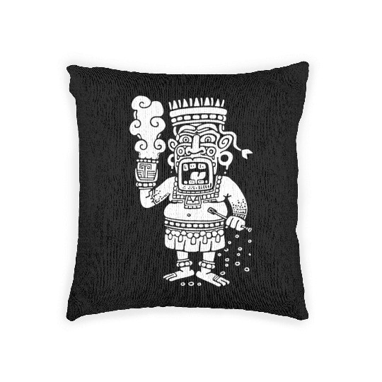 Maya God Mayan Mythology Buluc Chabtan Woven Pillows