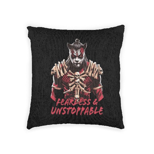 Maya God Ancient Goddess Buluc Chabtan Fearless & Woven Pillows