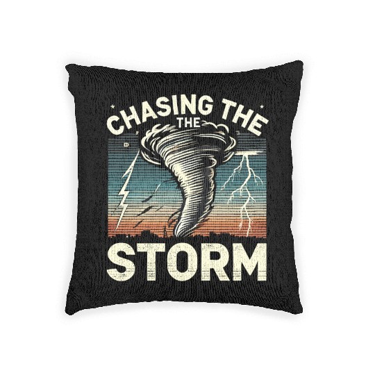 Tornado Chasing Adventures: Embrace Nature's Fury Woven Pillows