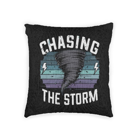 Tornado Chasing Adventures: Embrace Nature's Fury Woven Pillows