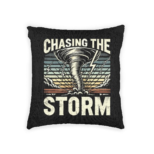 Tornado Chasing Adventures: Embrace Nature's Fury Woven Pillows