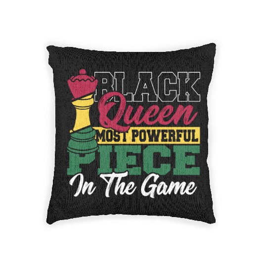 Black Queen Most Powerful Piece African American Woven Pillows