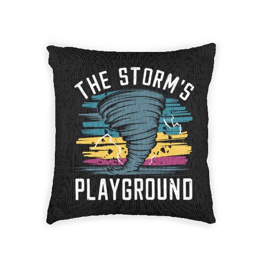 Tornado Chasing Adventures: Embrace Nature's Fury Woven Pillows