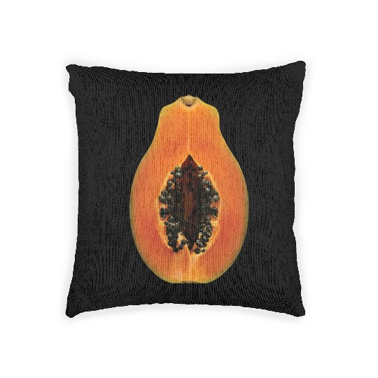 Papaya Realistic Woven Pillows