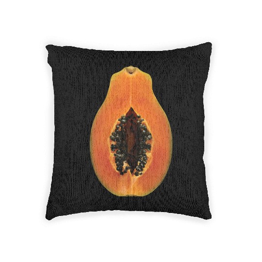 Papaya Realistic Woven Pillows