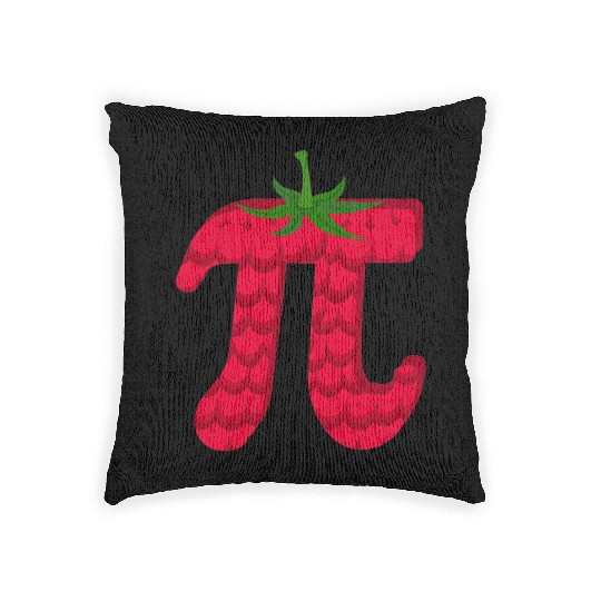 Raspberry Funny Pi Day Pie Math Lover Student Woven Pillows