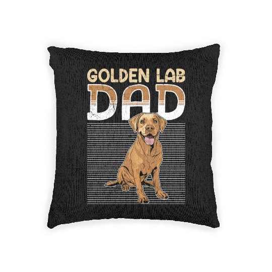 Golden Labrador Golden Lab Dad Labrador Owner Woven Pillows