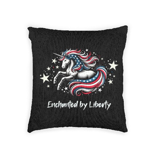 Star-Spangled Unicorn with American Pride and Woven Pillows