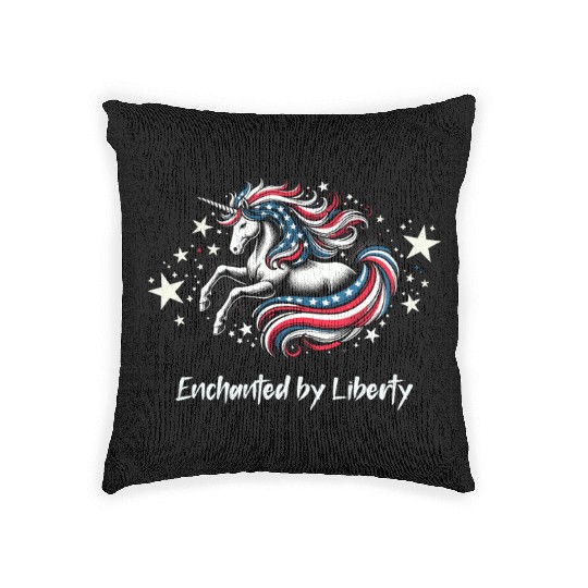 Star-Spangled Unicorn with American Pride and Woven Pillows