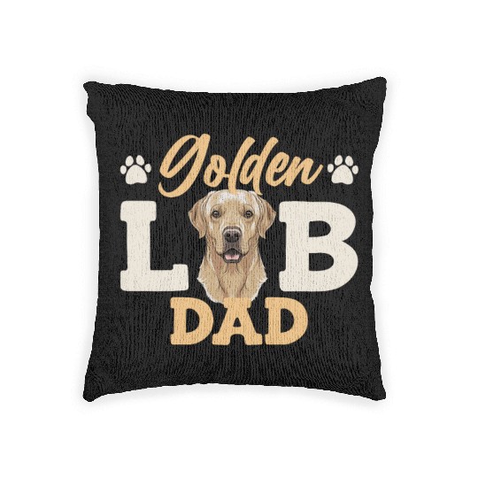 Labrador GOLDEN LAB DAD Labrador Owner Men Woven Pillows