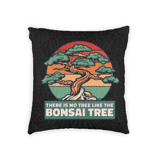 No Tree Like The Bonsai Tree Indoor Bonsai Woven Pillows