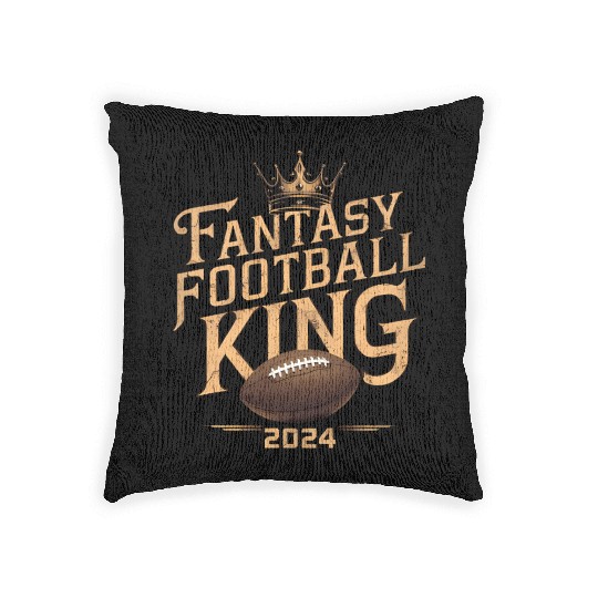 FANTASY FOOTBALL KING 2024 Woven Pillows