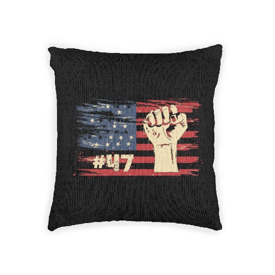Trumpet shooting USA 47 Election Fight Woven Pillows