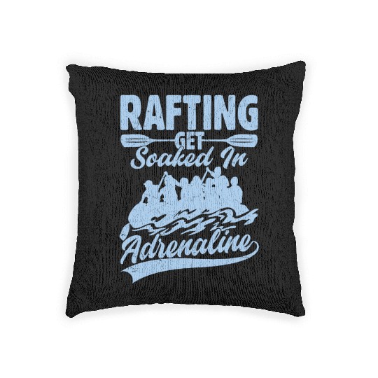 Rafting Get Soaked In Adrenaline White Water Paddl Woven Pillows