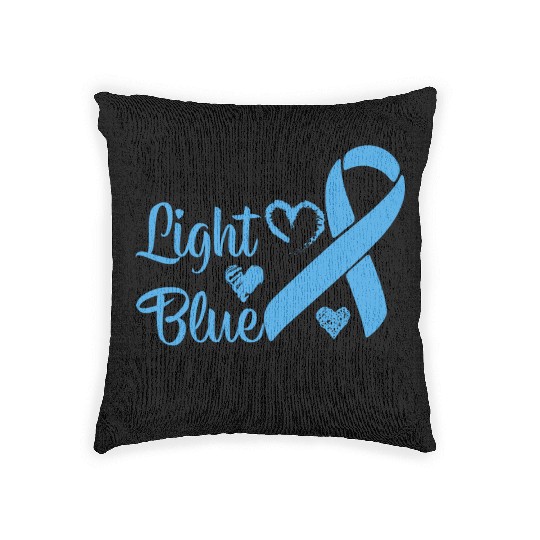 I wear Light Blue for my dad Prostate cancer Woven Pillows