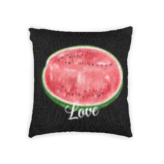 Watermelon, juicy, refreshing, summer fruit Woven Pillows
