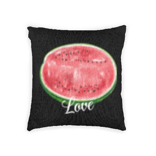 Watermelon, juicy, refreshing, summer fruit Woven Pillows