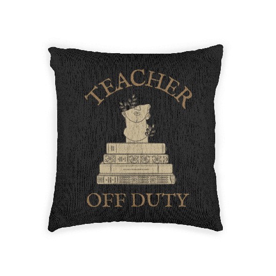 Teacher Off Duty Reading Teacher Woven Pillows