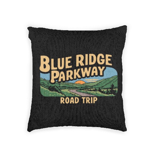 Blue Ridge Parkway Road Trip Adventure Woven Pillows