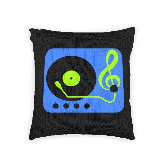 Music Clef Note Record Plate Vinyl DJ Party Treble Woven Pillows