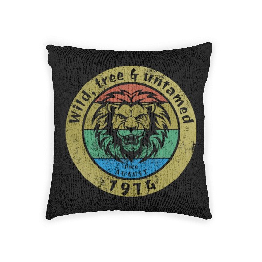50th birthday Wild, free & untamed since 08/1974 Woven Pillows