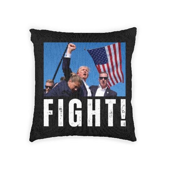 Fight Trump Design Woven Pillows