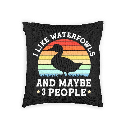 Duck Hunting Waterfowls And Maybe Three People Woven Pillows