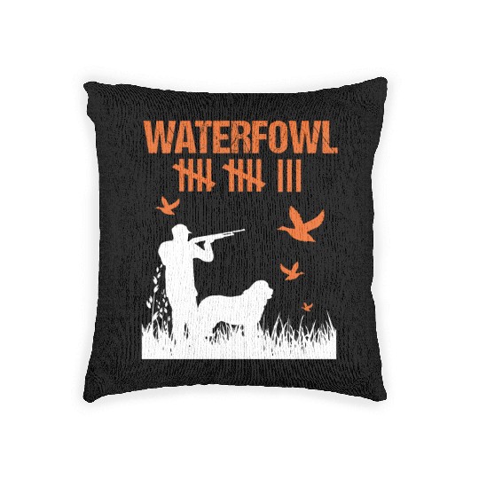 Funny Waterfowl Hunting Score Card Duck Hunting Woven Pillows