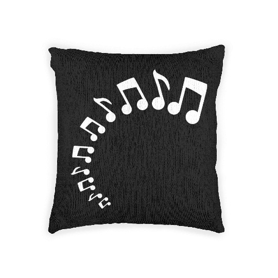 Many music nout Half Circle Musical Sound Love Woven Pillows