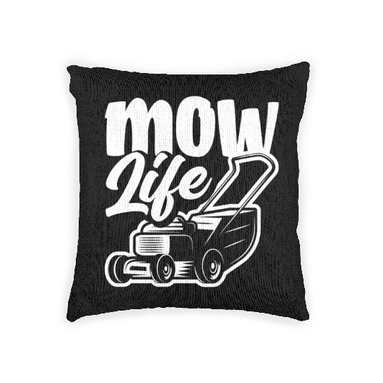 Landscaper Gardener Lawn Mowing Life Woven Pillows