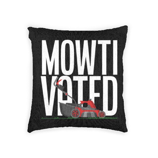 Landscaper Gardener Lawn Mowing Pun Woven Pillows