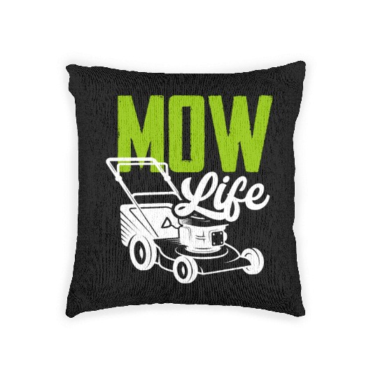 Landscaper Gardener Lawn Mowing Life Woven Pillows