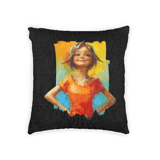 Confidence with bold paint strokes and fearless Woven Pillows