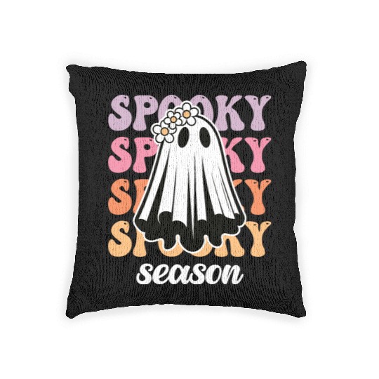 Halloween Spooky Season Woven Pillows