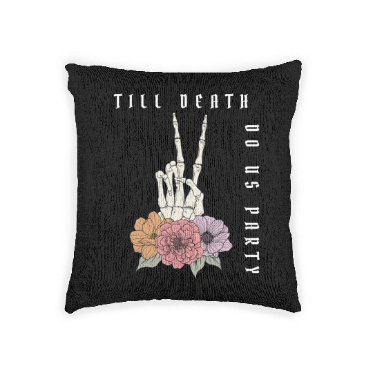Funny Bachelorette Party Til Death Do Us Party Woven Pillows
