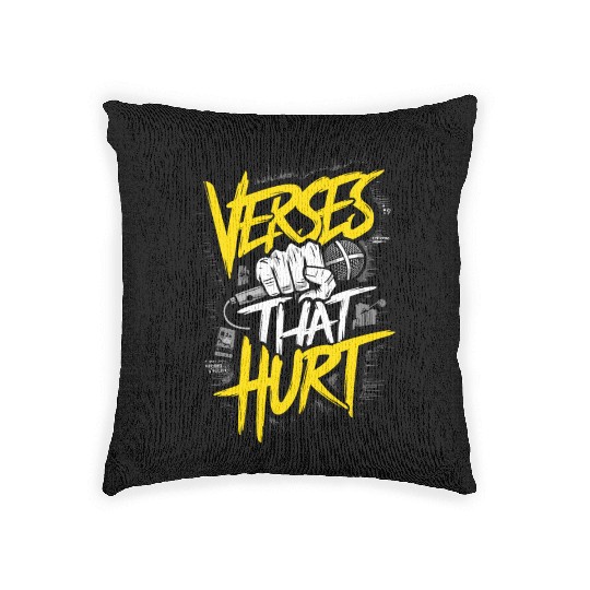 Epic Lyrical Battle of the Titans: Hip Hop Rap Woven Pillows