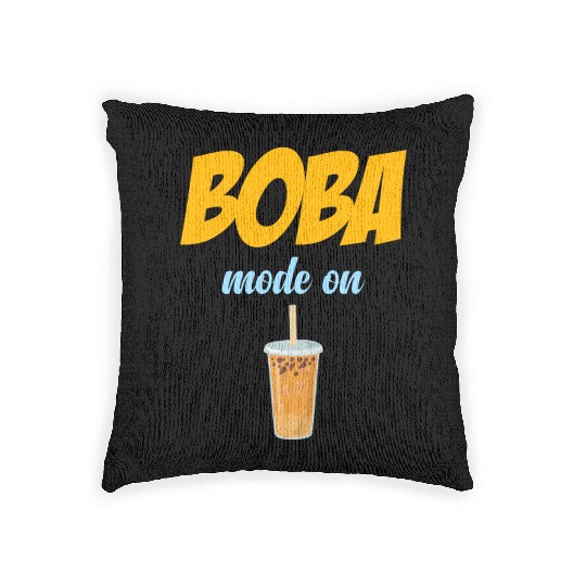 Boba Mode On Tea Lover Bubble Japan K-pop Korean Woven Pillows