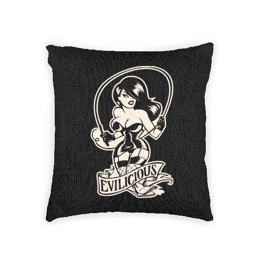 Evil Mistress Dominatrix LIKE US ON FACEBOOK # Woven Pillows