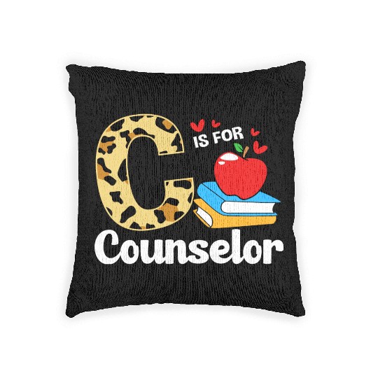 Leopard Print Back To School For School Counselor Woven Pillows