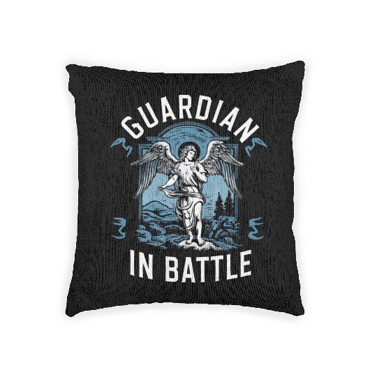 Archangel Michael Catholic Christianity Angel Woven Pillows