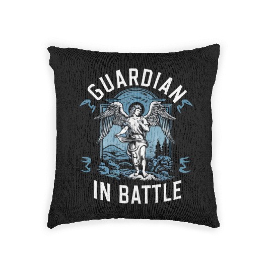 Archangel Michael Catholic Christianity Angel Woven Pillows