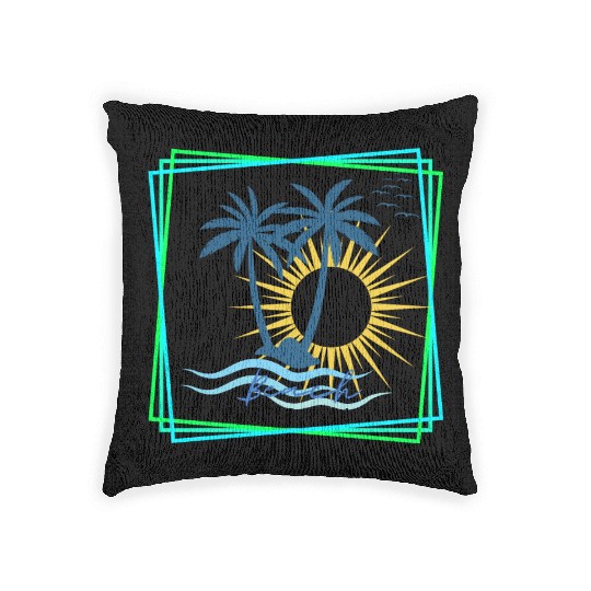 Beach Friends Party: Sun, Fun, and Good Times. Woven Pillows