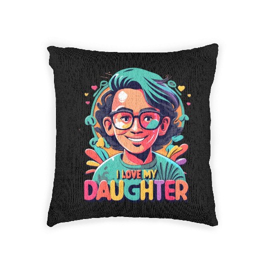 I Love My Daughter Woven Pillows