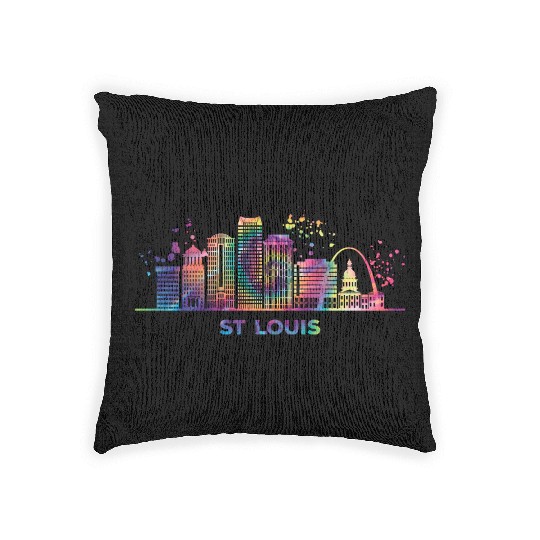St Louisian Skyline St Louis Woven Pillows