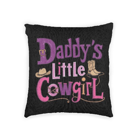 Daddy's Little Cowgirl Woven Pillows