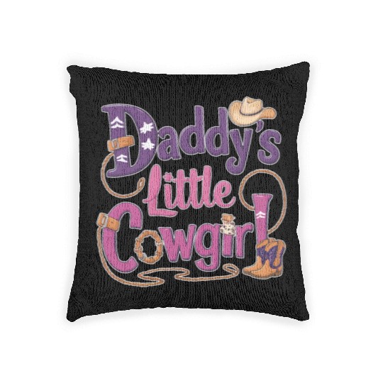Daddy's Little Cowgirl Woven Pillows