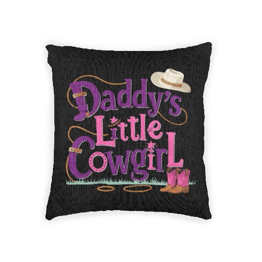 Daddy's Little Cowgirl Woven Pillows