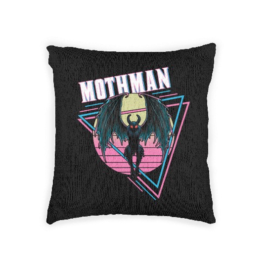 Mothman Retro Vintage Monster Creepy Cryptid Woven Pillows