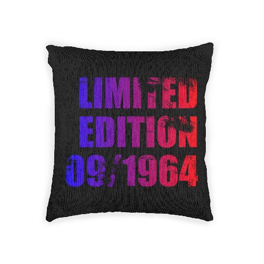 60th birthday Limited Edition 09/1964 Woven Pillows